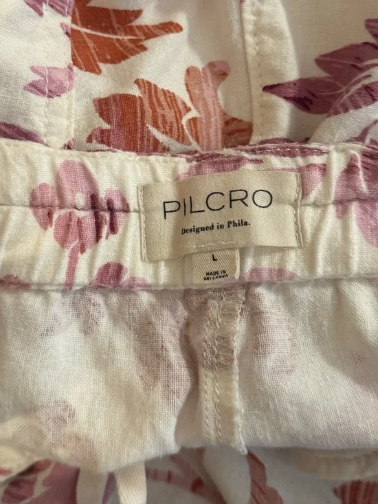 Anthropologie Pilcro Linen Printed Beach Cargo Pants - Picture 5 of 7